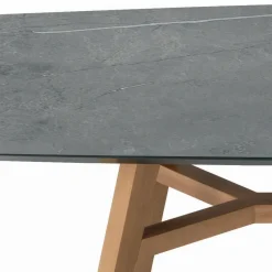 Viadurini Living Esstische-Fester tonnenförmiger Tisch aus Laminat und Eschenholz, hergestellt in Italien – Norden