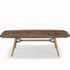 Viadurini Living Esstische-Fester tonnenförmiger Tisch aus Laminat und Eschenholz, hergestellt in Italien – Norden