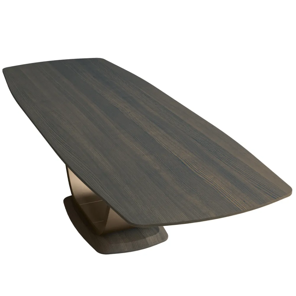 Viadurini Living Esstische-Fester Wohnzimmertisch aus Massivholz mit zentralem Sockel – Luuk