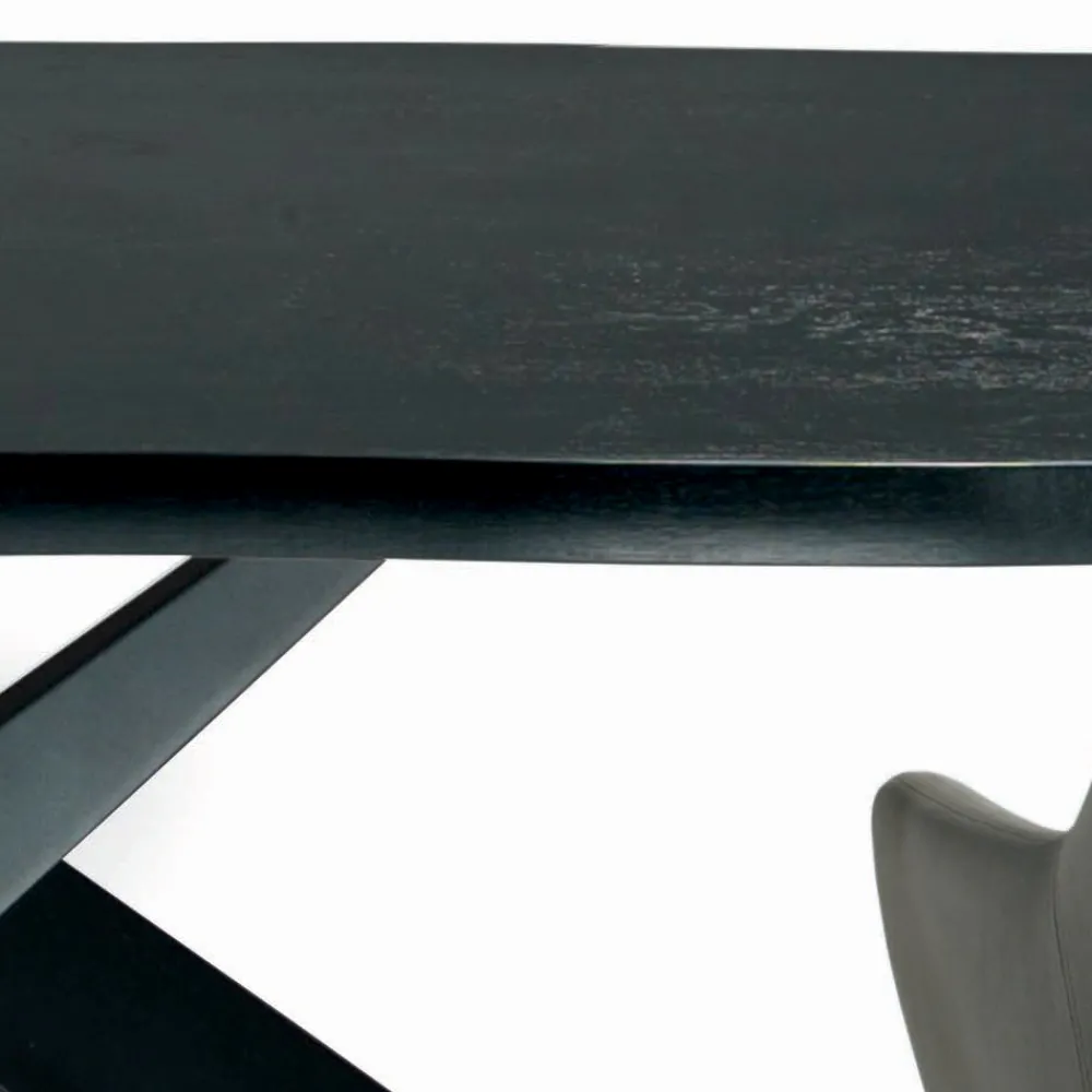 Viadurini Living Esstische-Fester Wohnzimmertisch mit entrindeter Kante, hergestellt in Italien – Feiertage