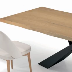 Viadurini Living Esstische-Fester Wohnzimmertisch mit entrindeter Kante, hergestellt in Italien – Feiertage