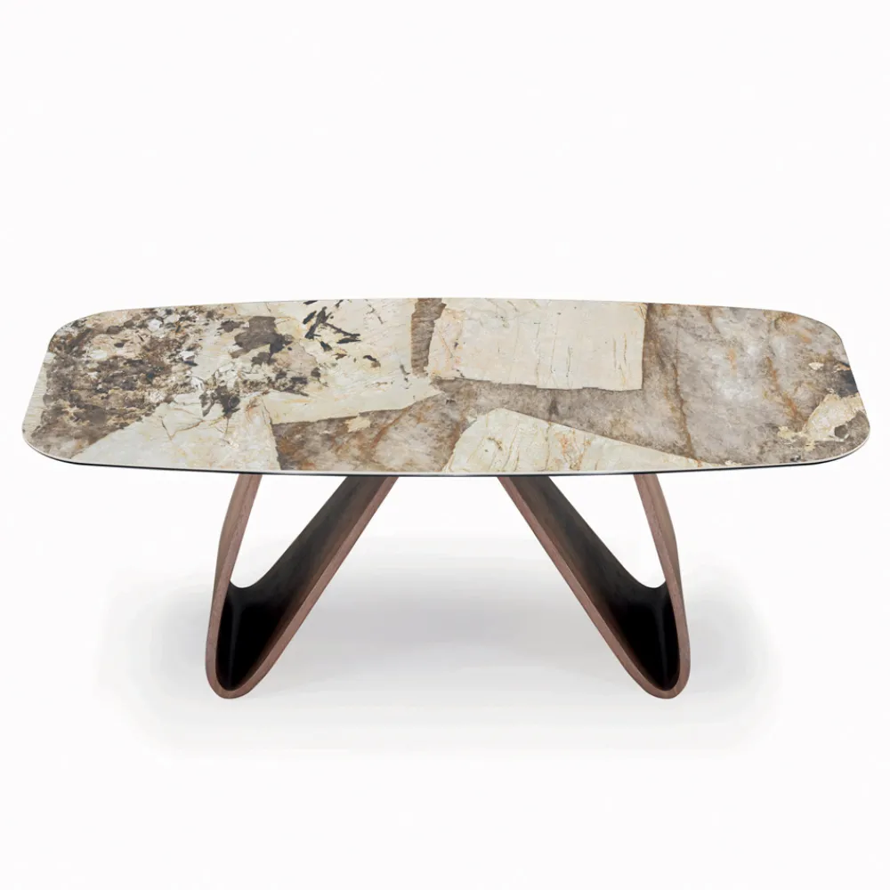 Viadurini Living Esstische-Fester Wohnzimmertisch mit Holzgestell, hergestellt in Italien – Equatore