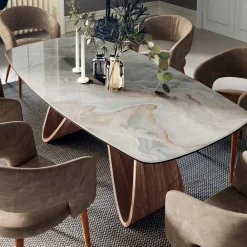 Viadurini Living Esstische-Fester Wohnzimmertisch mit Holzgestell, hergestellt in Italien – Equatore