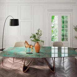 Viadurini Living Esstische-Fester Wohnzimmertisch mit Holzgestell, hergestellt in Italien – Equatore