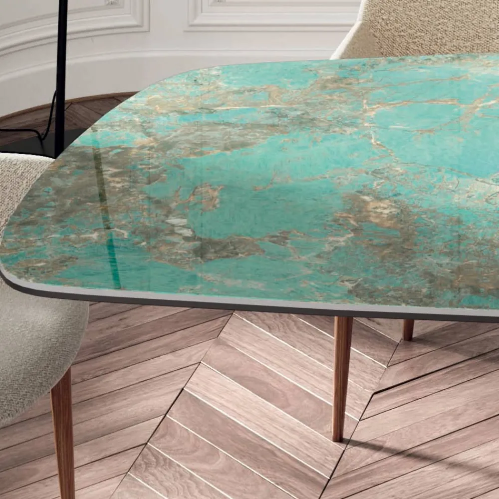 Viadurini Living Esstische-Fester Wohnzimmertisch mit Holzgestell, hergestellt in Italien – Equatore