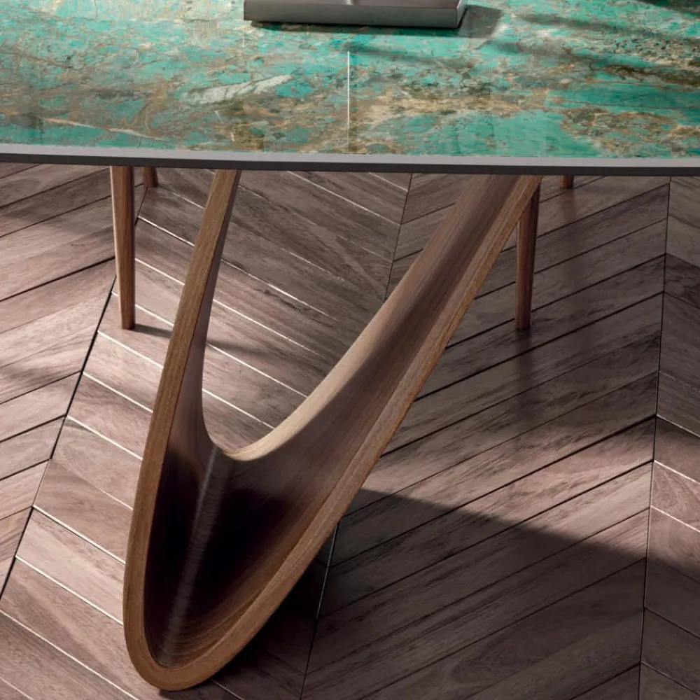 Viadurini Living Esstische-Fester Wohnzimmertisch mit Holzgestell, hergestellt in Italien – Equatore