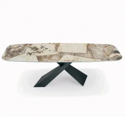 Viadurini Living Esstische-Fester Wohnzimmertisch mit Keramikplatte, hergestellt in Italien – Feiertage