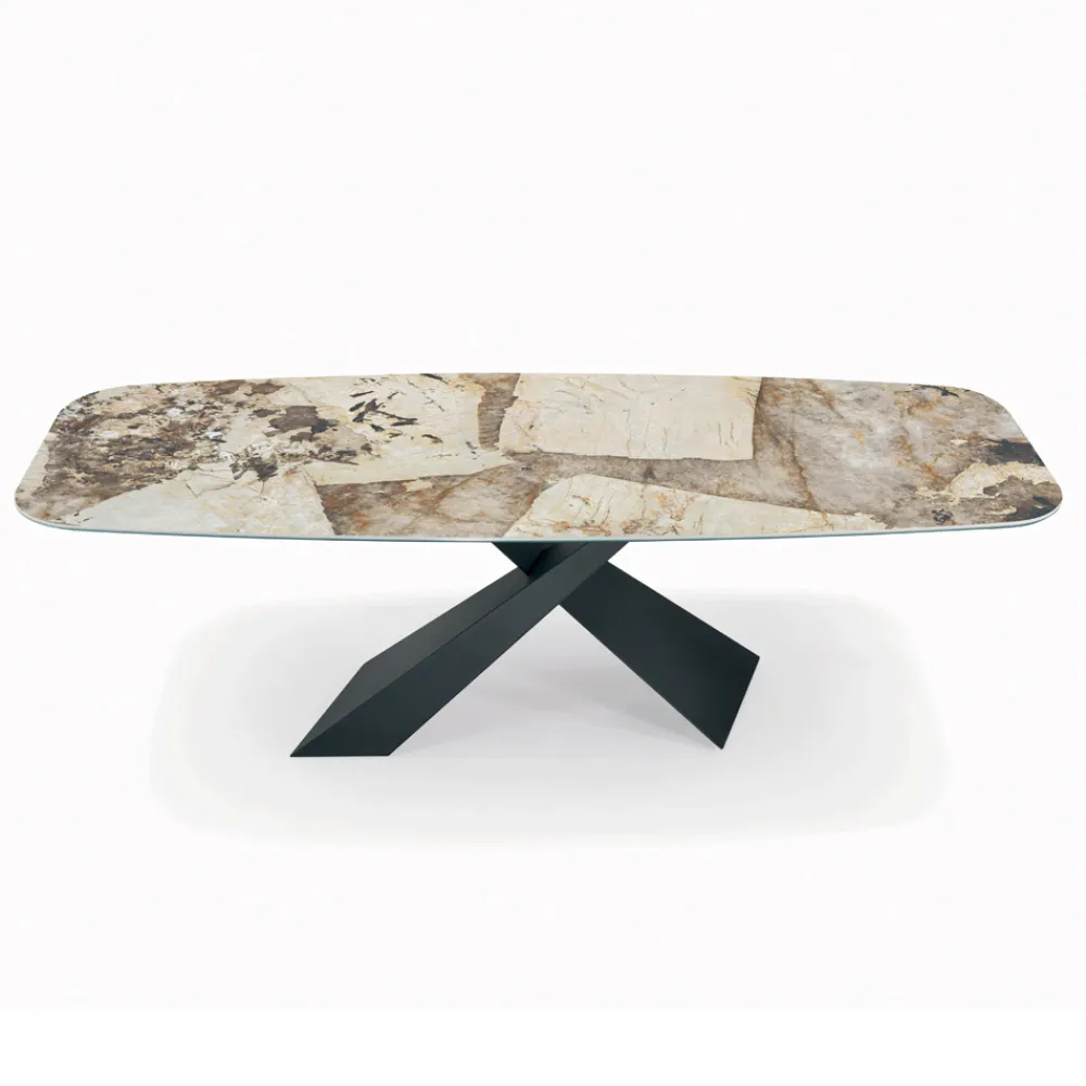 Viadurini Living Esstische-Fester Wohnzimmertisch mit Keramikplatte, hergestellt in Italien – Feiertage