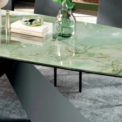 Viadurini Living Esstische-Fester Wohnzimmertisch mit Keramikplatte, hergestellt in Italien – Feiertage