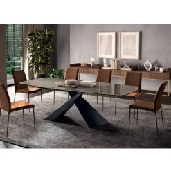 Viadurini Living Esstische-Fester Wohnzimmertisch mit Keramikplatte, hergestellt in Italien – Feiertage