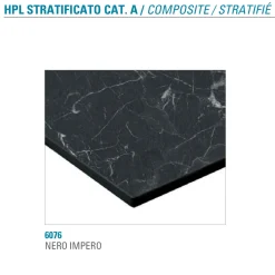 Viadurini Living Esstische-Feststehender Esstisch aus Metall und geschichtetem HPL Made in Italy - Bastiano