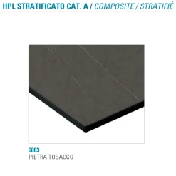 Viadurini Living Esstische-Feststehender Esstisch aus Metall und geschichtetem HPL Made in Italy - Bastiano