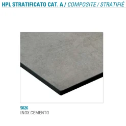 Viadurini Living Esstische-Feststehender Esstisch aus Metall und geschichtetem HPL Made in Italy - Bastiano