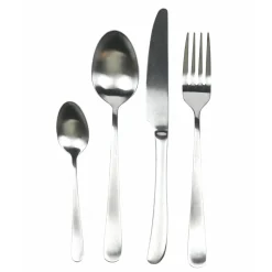 Viadurini Kitchen Besteck Set-Flaches abgerundetes Design Stahlbesteck 24 teilig - Shiatzu