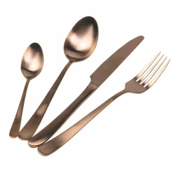 Viadurini Kitchen Besteck Set-Flaches abgerundetes Design Stahlbesteck 24 teilig - Shiatzu