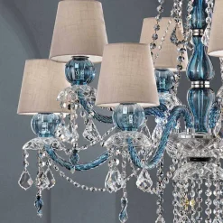 Viadurini Lighting Klassische Kronleuchter-8-flammiger Kronleuchter aus venezianischem Glas handgefertigt, Made in Italy - Milagros