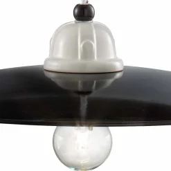 Ferroluce Pendelleuchten Vintage-Flaschenzug Lampe aus Keramik Melissa