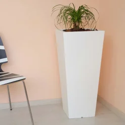 Viadurini in the Garden Lichtmöbel-Fluofarbene quadratische Gartenvase mit Licht Made in Italy - Avanas