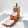 Viadurini Bathroom Badzubehör-Freistehende Badaccessoires aus Terrakotta und weißer Keramik - Terracotta