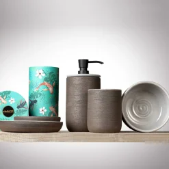 Viadurini Bathroom Badzubehör-Freistehende Badaccessoires aus Ton Made in Italy - Antonella