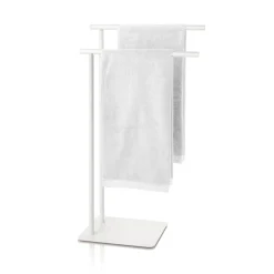 Viadurini Bathroom Badetuchhalter-Freistehender Handtuchhalter mit zwei Stangen - Haken