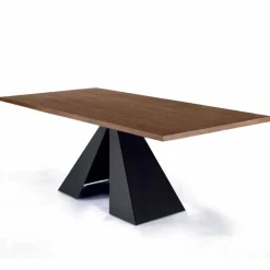 Viadurini Living Esstische-Furnierter Esstisch mit Stahlgestell, hergestellt in Italien – Dalmatiner