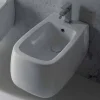 Viadurini Bathroom Bidet-Gaiola Design Wandbidet aus weißer Keramik, made in Italy