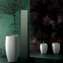 Viadurini Bathroom Keramikwaschbecken-Gaiola freistehendes Waschbecken aus modernem Design, hergestellt in Italien