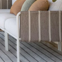 Viadurini in the Garden Garten Lounge Set-Galvanisiertes Metall Garten Wohnzimmer und Stoff Kissen - Sognando