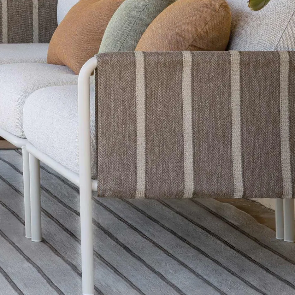 Viadurini in the Garden Garten Lounge Set-Galvanisiertes Metall Garten Wohnzimmer und Stoff Kissen - Sognando