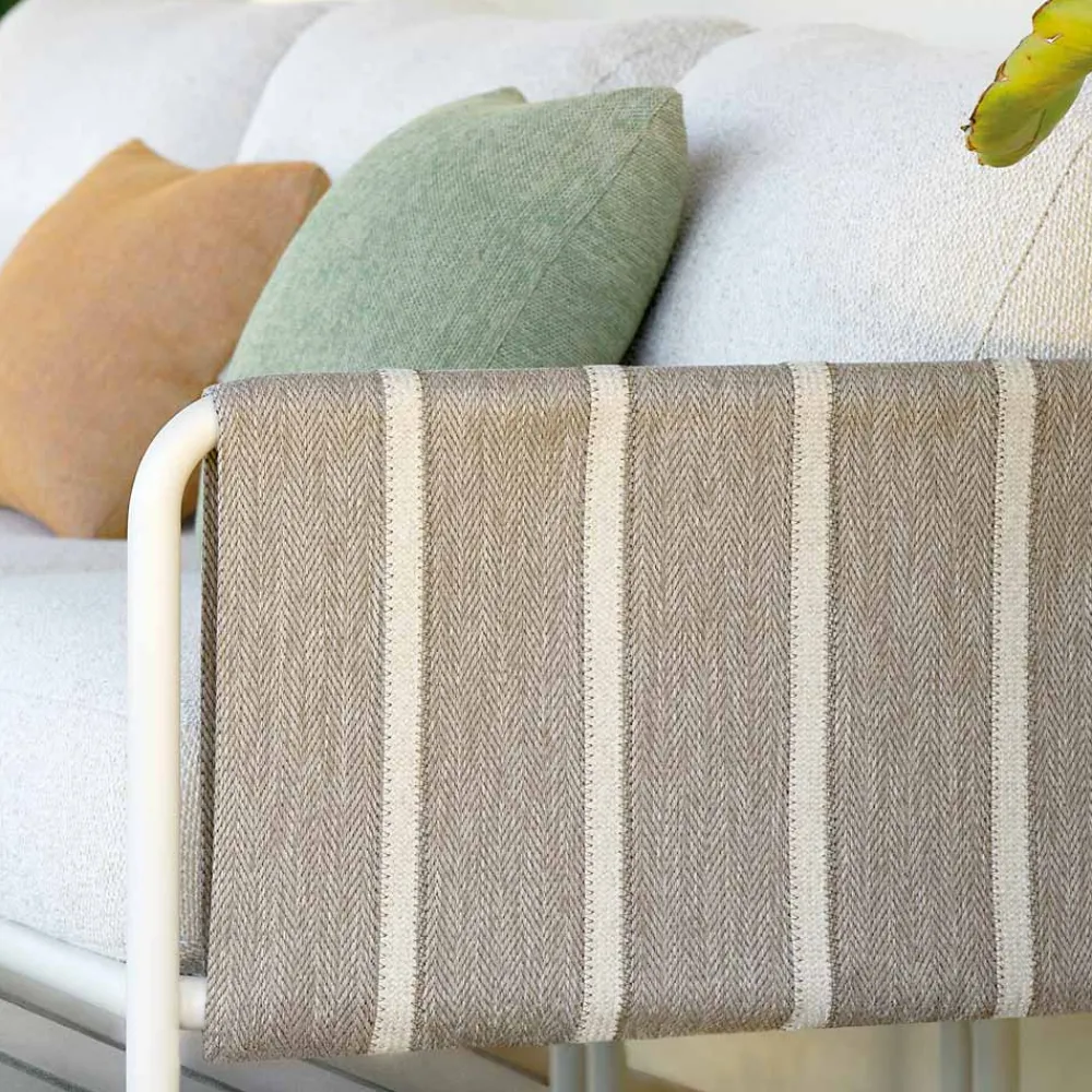 Viadurini in the Garden Garten Lounge Set-Galvanisiertes Metall Garten Wohnzimmer und Stoff Kissen - Sognando