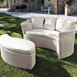 Viadurini in the Garden Sonnenliegen-Garden Daybad aus Polyrattan-Faser 2 Elemente - Frau