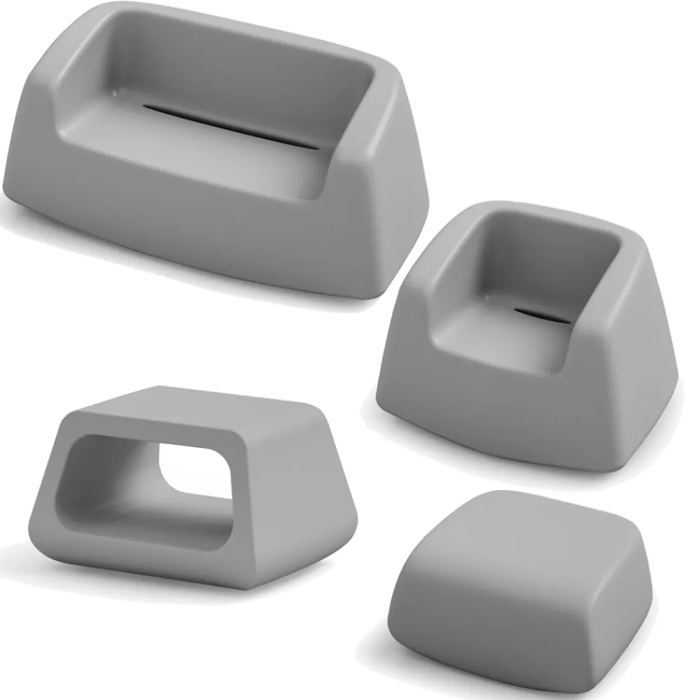 Viadurini in the Garden Garten Lounge Set-Garden Lounge aus farbigem Polyethylen Made in Italy 4 Stück - Nibs