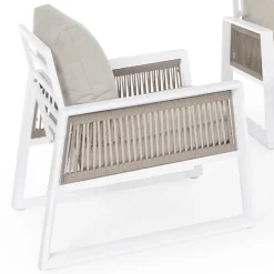 Viadurini in the Garden Garten Lounge Set-Garden Lounge aus weißem oder schwarzem Design Aluminium - Regendusche