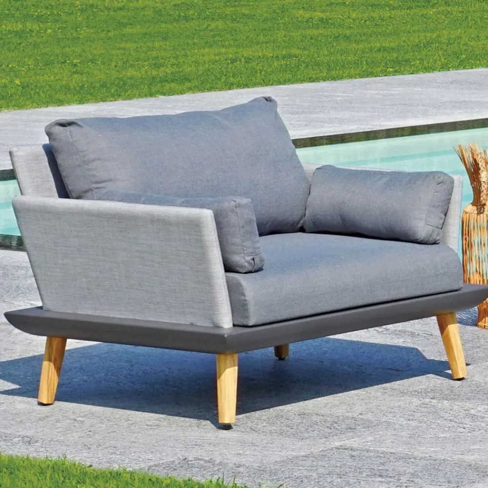 Viadurini in the Garden Garten Lounge Set-Garden Lounge mit anthrazitgrauer Aluminiumstruktur - Fouquer