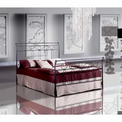 Viadurini Night Design Maßgeschneiderte Möbel|Schmiedeeisen Queen Size Bett-Garofano Jugend, Queen Size Bett aus Schmiedeeisen in Design
