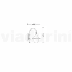 Viadurini Lighting Garten-Wandlampen-Garten- / Wandlaterne aus Aluminiumdruckguss, hergestellt in Italien, Anusca
