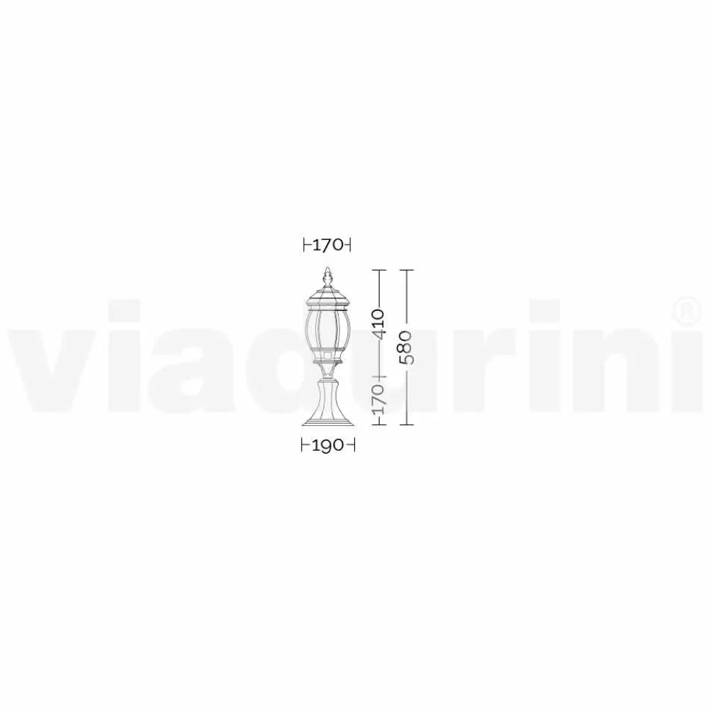 Viadurini Lighting Gartenlaternen-Garten Stehlampe aus Aluminium, hergestellt in Italien, Anika