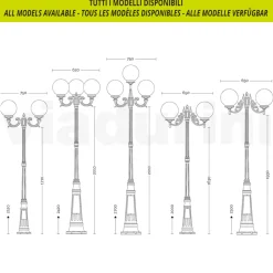 Viadurini Lighting Garten-Wandlampen-Gartenapplikation aus weißem Aluminium mit Opalkugel - Trovabianco
