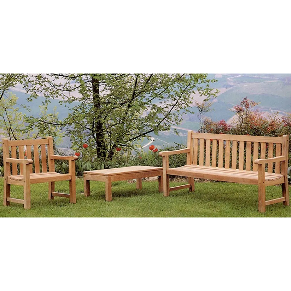 Viadurini in the Garden Gartenbänke-Gartenbank aus natürlichem Teakholz in verschiedenen Größen - Yggdrasil