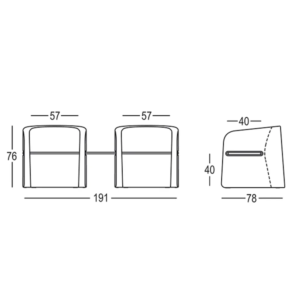 Viadurini in the Garden Gartenbänke-Gartenbank aus Polyethylen und Birkenholz Made in Italy - Talula