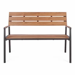 Viadurini in the Garden Gartenbänke-Gartenbank mit Struktur aus anthrazitfarbenem Aluminium, Homemotion - Isotta