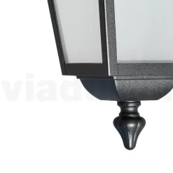 Viadurini Lighting Gartenlaternen-Gartendeckenlaterne aus anthrazitfarbenem Aluminium und sandgestrahltem Glas - Elric