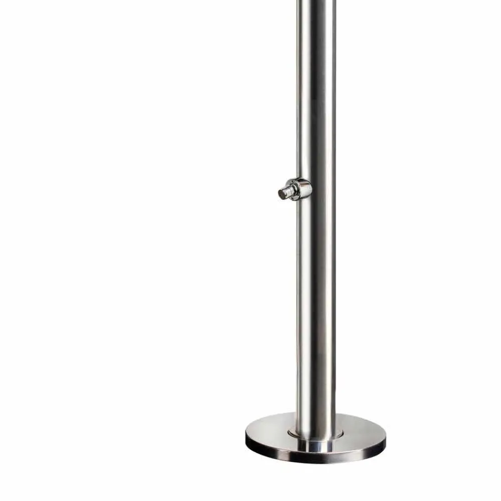 Viadurini in the Garden Gartendusche-Gartendusche aus verchromtem Edelstahl mit Fußwaschung Made in Italy - Marlen