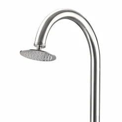 Viadurini in the Garden Gartendusche-Gartendusche aus verchromtem Edelstahl mit Fußwaschung Made in Italy - Marlen