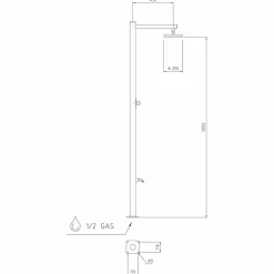 Viadurini in the Garden Gartendusche-Gartenduschsäule aus verchromtem Edelstahl Made in Italy - Modeo