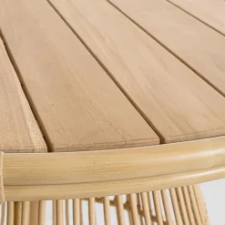 Viadurini in the Garden Gartentische Aus Teakholz-Garten-Esstisch aus Aluminium und Teakholzplatte-Svlk – Matter