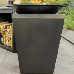 Viadurini in the Garden Holzofengrill-Gartengrill mit Feuerbetrieb, Kochplatte und Holzhalterung - Ferran