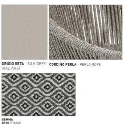 Varaschin Gartenideen-Gartenhocker mit Aluminium und Flechtkorb - Tibidabo von