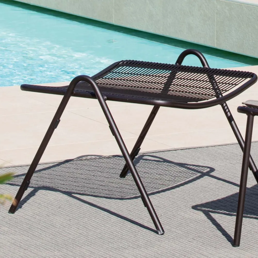 Viadurini in the Garden Gartenideen-Gartenhocker mit Struktur aus verzinktem Stahl Made in Italy - Elvia